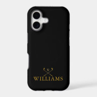 Black And Gold Personalised Name Golf Clubs