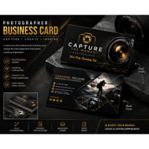 Black and Gold Photography Business Card