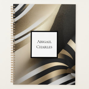 Black and gold Planner
