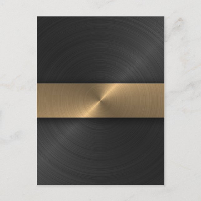 Black And Gold Postcard (Front)