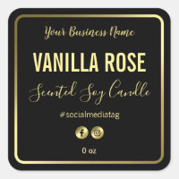 Black And Gold Product Labels