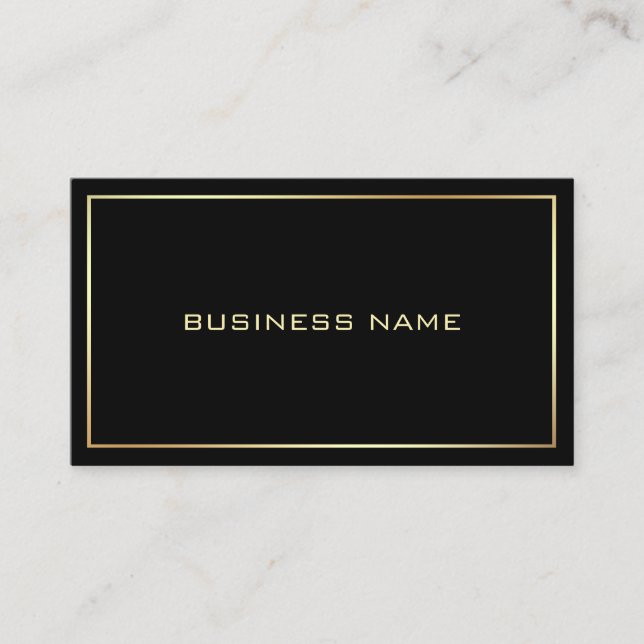 Black And Gold Professional Elegant Modern Business Card (Front)