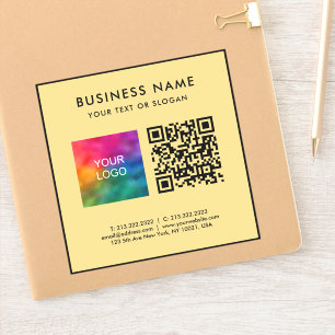 Black And Gold QR Code Business Logo Text Medium