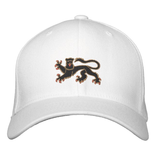 Black and gold rampant lion embroidered cap (Front)