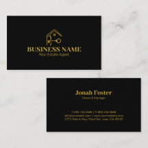 Black and Gold Realtor Real Estate Agent