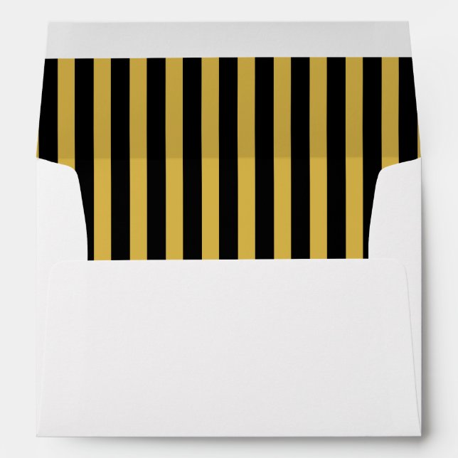 Black and Gold Rehearsal Dinner Envelopes (Back (Bottom))