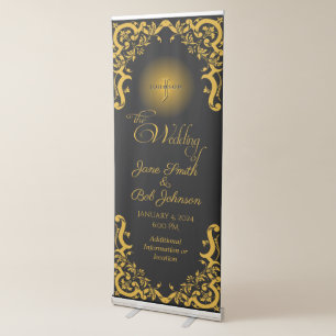 Black and Gold  Retractable Banner