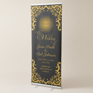 Black and Gold  Retractable Banner