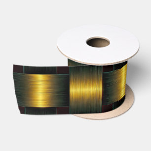 Black and Gold Ribbon Satin Ribbon