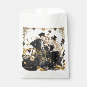 Black and gold, Rich luxury, Moulin rouge style Favour Bags