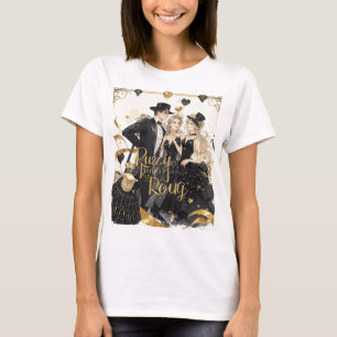 Black and gold, Rich luxury, Moulin rouge style T-Shirt