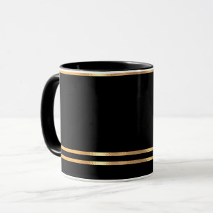 Black and Gold Rimmed  Mug