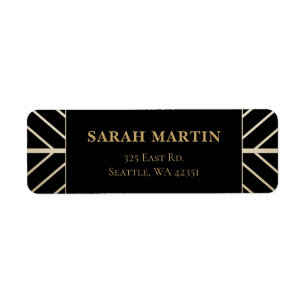 Black and Gold Roaring 20s art deco