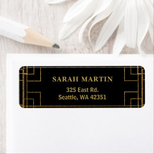 Black and Gold Roaring 20s art deco