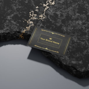 Black and gold royal style inspired business card