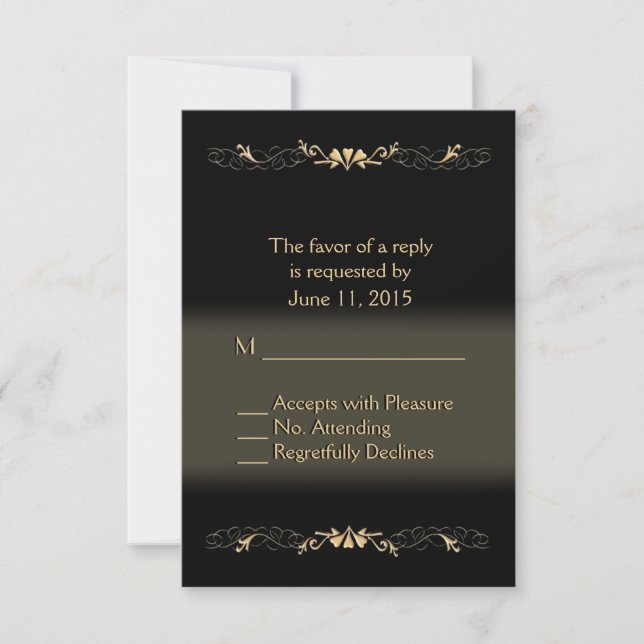 Black and Gold RSVP (Front)