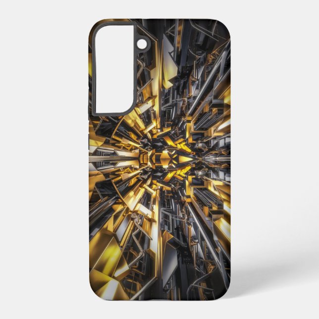 Black and Gold Samsung Protective Case (Back)