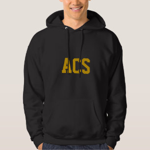 Black and Gold School Colours with Letters Hoodie