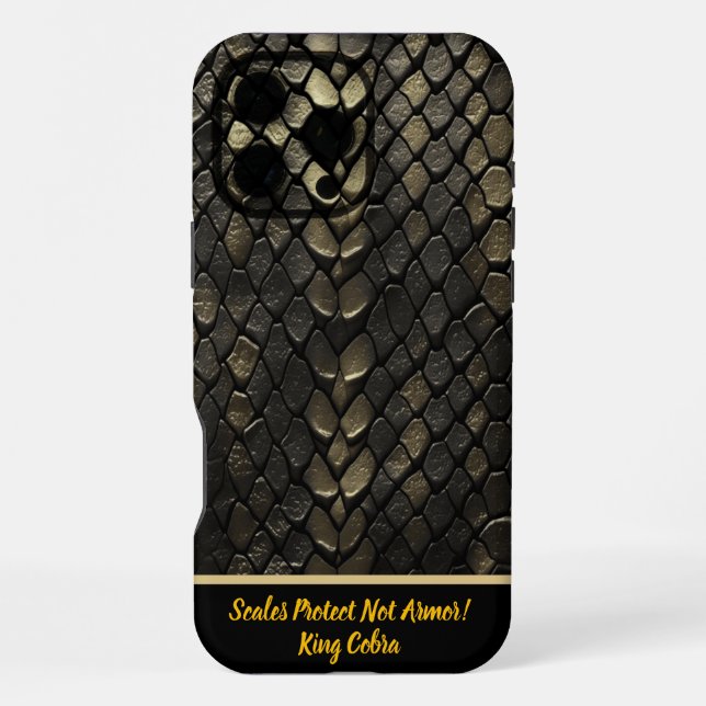 Black And Gold SnakePatterns iPhone Case (Back)