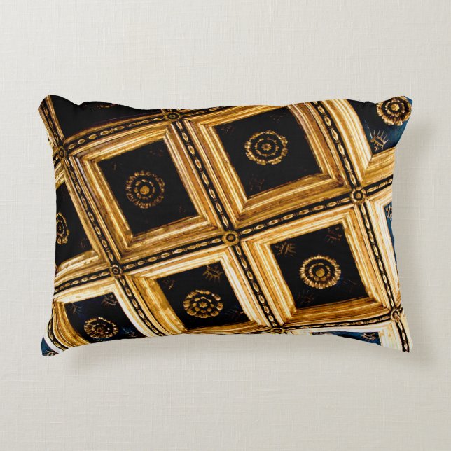 Black and Gold Squares  Decorative Cushion (Front)
