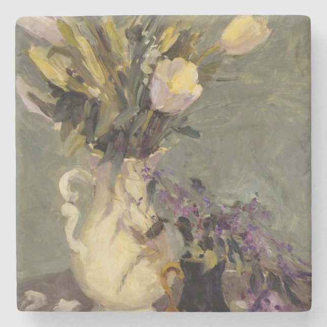 Black and Gold Stone Coaster (Front)