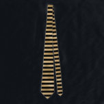 Black and Gold Striped Men's Neck tie<br><div class="desc">Black and Gold Striped Men's Neck tie</div>