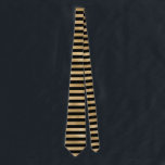Black and Gold Striped Men's Neck tie<br><div class="desc">Black and Gold Striped Men's Neck tie</div>