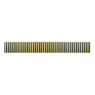 Black and Gold Striped Ribbon Grosgrain Ribbon