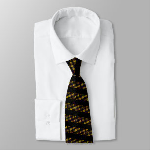 Black and Gold Stripes Neck Tie - Your Colours