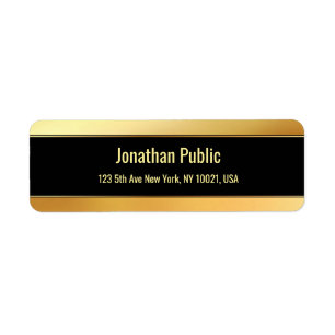 Black And Gold Template Elegant Modern Return