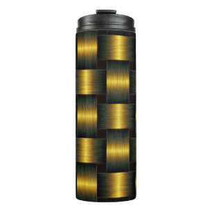 Black and Gold Thermal Tumbler