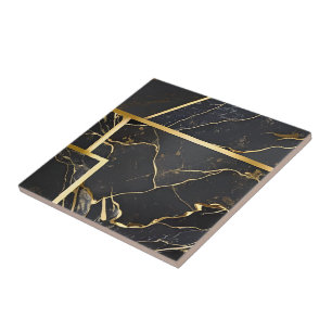 Black and Gold Tile