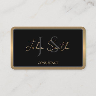 Black and Gold, Two-Sided Business Card