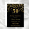 Black And Gold Typography Fifty 50th Birthday