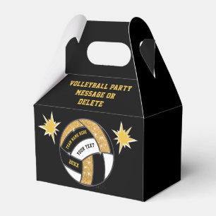 Black and Gold Volleyball Party Favours Boxes