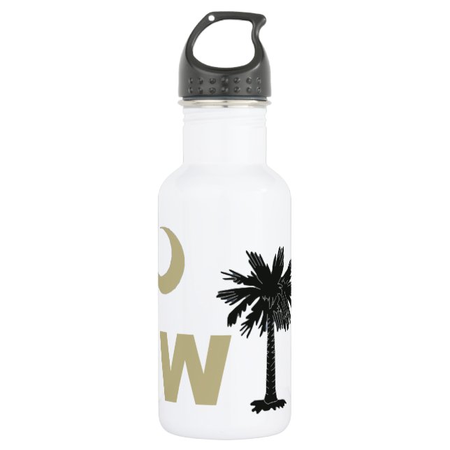 Black and Gold W South Carolina 532 Ml Water Bottle (Front)