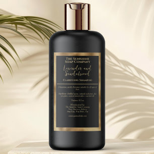 Black and Gold waterproof cosmetics bottle label