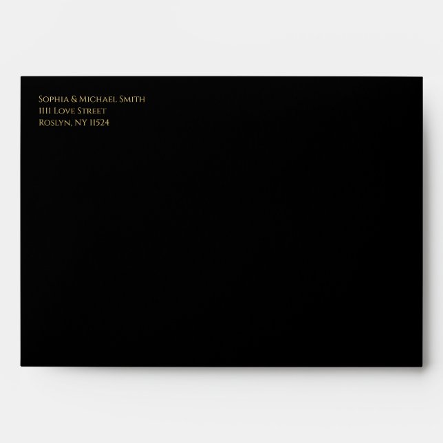 Black and Gold-We Do-Wedding- Envelope (Front)