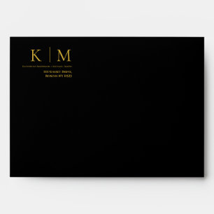 Black and Gold-Wedding- Envelope
