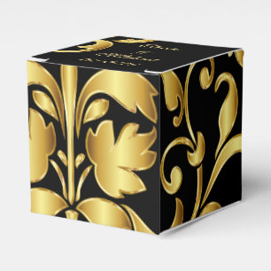 Black and Gold Wedding Favours Box