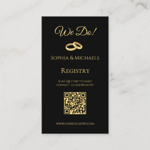 Black and Gold-Wedding Rings-Registry- Business Card
