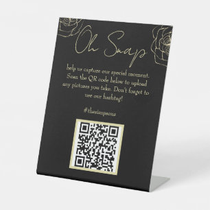 Black and Gold Wedding Signs