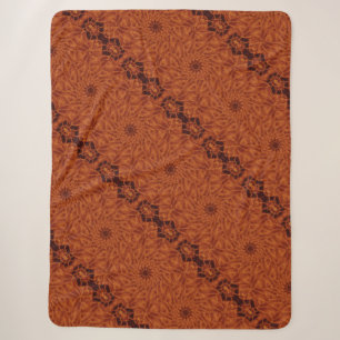 Black and Gold Wildflowers 18 Sherpa Blanket