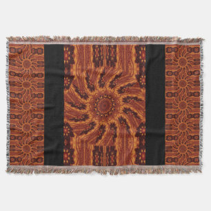 Black and Gold Wildflowers 29  Throw Blanket