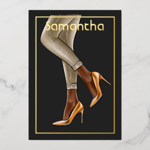 Black and Gold Woman Birthday Party