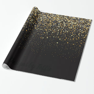 Black and Gold Wrapping Paper