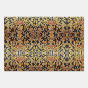 Black and Gold Wrapping Paper Sheet Set
