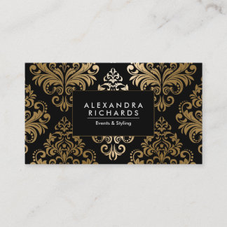 Black and Golden Arabesc Business Card