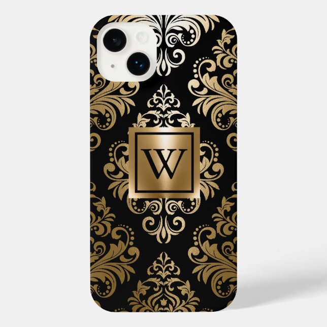 Black and Golden Arabesc iPhone Case (Back)