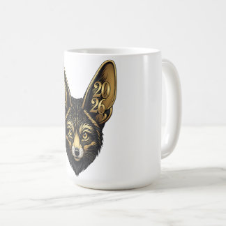 Black and golden art aesthetics year 2026 coffee mug